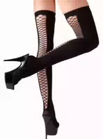 Overknees mit Breiter Netz Naht Hinten