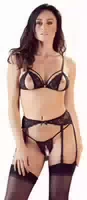 3 Teiliges Straps Set aus Blütenspitze