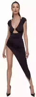 Kleid mit Asymmetrischem Saum, Individuell Raffbar