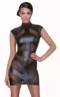 Kleid im Mattlook, Vorne mit Powernet Einsätzen