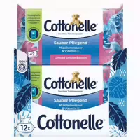 Cottonelle Feuchtes Toilettenpapier Sauber Pflegend, 12x 42 504 St