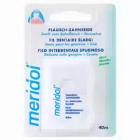Meridol Flausch Zahnseide Gewachst mit Frischem Mint Aroma 40 m