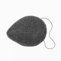 Gesichtsreinigungs Schwamm aus der Konjac Wurzel Bambusholzkohle Schwarz 1 st