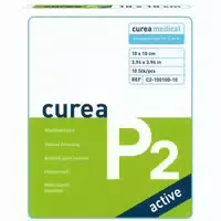 Curea P2 Active Superabsorbierender Wundverband 10 X 10 cm