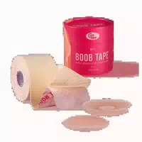 Curetape Boob Tape Schwarz Mit 2 Silikon Brustwarenpflaster 5 M