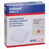 Cutimed Siltec B Schaumverb 15x15 cm m Haftr 12 st