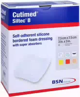 Cutimed Siltec B Schaumverb 7,5 X 7,5 cm m Haftr 10 Stück