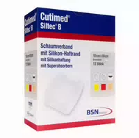 Cutimed Siltec B Schaumverband 10x10 cm mit Haftrand