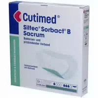 Cutimed Siltec Sorbact B Sacrum Bakterien und Pilzbindender Verband