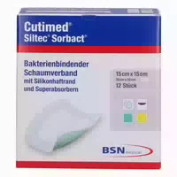 Cutimed Siltec Sorbact Pu Verb 10x10cm O Haftrand