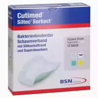 Cutimed Siltec Sorbact B Pu Verb 15x15 C 12 St