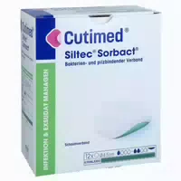 Cutimed Siltec Sorbact Pu Verb 4,5cm O Haftrand 12 St
