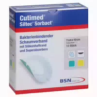 Cutimed Siltec Sorbact B Pu Verband 7x10 cm Oval