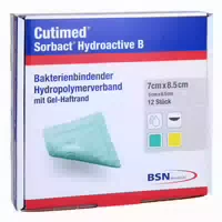 Cutimed Sorbact Hydroactive B Gel V 7x8,5 cm Haft