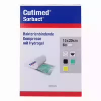 Cutimed Sorbact Gel Kompressen 15x20 cm 6 st