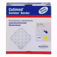 Cutimed Sorbion Border Wundauflage 10x10 Cm Steril