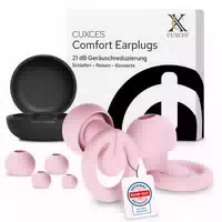 Cuxces Ohrstöpsel – 21 Db Gehörschutz für Schlaf, Reisen & Konzerte – Wiederverwendbar, 4 Größen
