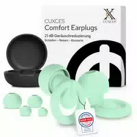 Cuxces Ohrstöpsel – 21 Db Gehörschutz für Schlaf, Reisen & Konzerte – Wiederverwendbar, 4 Größen