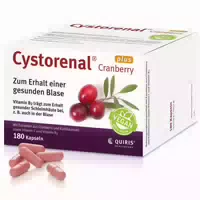 Cystorenal Cranberry Plus für eine Gesunde und Starke Blase, mit Kürbiskernextrakt, Vitamin B2 und C