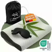 Omnirelexx Ergonomisches Nackenkissen mit Bambusbezug Kissen zur Entspannung aus Soft Memory Foam