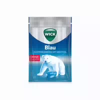 Wick Blau Menthol Bonbons O Zucker Beute 72 G