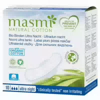 Bio Binden Ultra Nacht 100% Bio Baumwolle Masmi 10 St