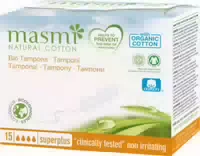 Masmi Bio Tampons Super Plus 100% Bio Baumwolle 15 St Tampon