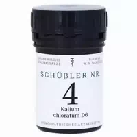 Dhu Schüßler Salz Nr 4 Kalium Chloratum D6 200 St Tabletten