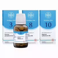 Dhu Schüssler Salze Kur Mit Den Nr 3, 8 Und 10