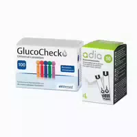 Adia 50 Blutzuckerteststreifen, 100 Lanzetten Für Die Blutzuckermessung Mit Adia 1 St