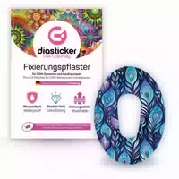 Diasticker Dexcom G6 Fixiertapes Batik Peacock
