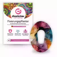 Diasticker Dexcom G6 Fixiertapes Colorful Smoke