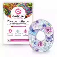 Diasticker Dexcom G7 Fixiertapes Butterfly Kiss