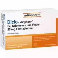 Diclo Ratiopharm 25 mg Filmtabletten: Lindern Schmerzen und Wirken Fiebersenkend Sowie Entzündungshemmend mit dem Wirkstoff Diclofenac