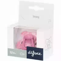 Difrax Natürlicher Schnuller 12m m Berry Pink Leafs