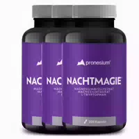 Nachtmagie Magnesiumbisglycinat, Magnesiumtaurat, l Tryptophan 3x200 st
