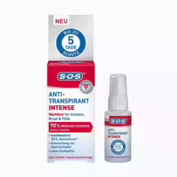 Sos Anti Transpirant Intense | Spray für Achseln Brust Füße 25 ml