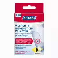 Sos Wespen & Bienenstich Pflaster | Soforthilfe | 5 stk 5 st