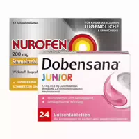 Dobensana Junior Lutschtabletten 24 Stück Nurofen 200mg 12 Stü