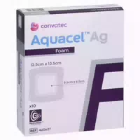 Aquacel Ag Foam Adhäsiv 12,5x12,5 Cm Ver