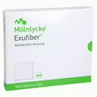 Exufiber 10x10 cm Gel Faserverband 10 st