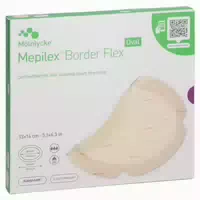 Mepilex Border Flex Schaumverb Haft 15x19 Cm Oval 5 St
