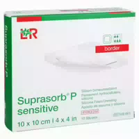 Suprasorb P Sensitive Pu Schaumv Border 7,5x7,5cm 10 st
