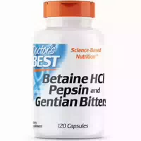 Doctors Best Betain Hci mit Pepsin und Bitter Enzian, Kapseln