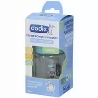 Dodie Flasche Initiation Glas 150 ml Anti Kolik Rundsauger 3 Geschwindigkeiten Vögel 0 6 Monate