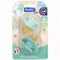 Dodie Runde Schnuller aus Naturkautschuk Natur Grün 0 6 Monate