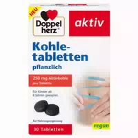 Doppelherz Kohletabletten – Pflanzliche Aktivkohle gegen Blähungen