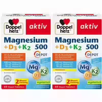 Doppelherz Aktiv Magnesium D3 K2 500 Depot 60 st Tabletten