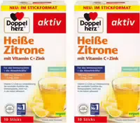 Doppelherz Heiße Zitrone Vitamin C Zink Granulat 2 X 10 Beutel im Set