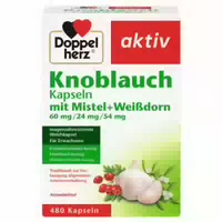 Doppelherz Aktiv Knoblauch Kapseln mit Mistel Weißdorn 480 st Kapseln